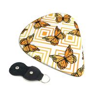 Funny Colorful Butterflies Flowers Butterfly Animal Lovers 6Pcs Guitar Picks Celluloid Picks Plectrums for Electric Acoustic Guitar Accessories - 0.46mm