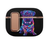 Funny Colorful Pug Dog Headphone Case Compatible with Airpod Pro 2 Protective Cover Cute Hard Case