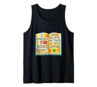Funny Coloring Book Design - I Finished 3 Books Today Tank Top