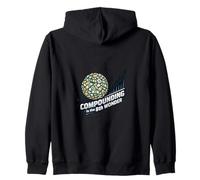 Funny Compounding is the 8th Wonder Money Snowball Zip Hoodie