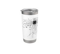 Funny Computer Geek PCB Design CPU Chip Circuit Board Stainless Steel Insulated Tumbler