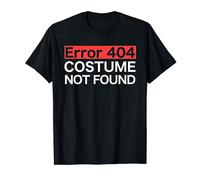 Funny Computer Nerd Halloween Error 404 Costume Not Found T-Shirt