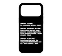 Funny Computer Science Major Joke Sayings Quote Phrase Meme Case for iPhone 17 Pro Max