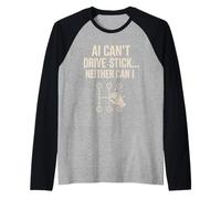 Funny Computer Tech Manual Transmission Car Lovers AI Gifts Raglan Baseball Tee