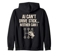 Funny Computer Tech Manual Transmission Car Lovers AI Gifts Zip Hoodie