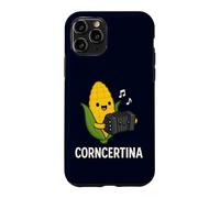 Funny Concertina Corncertina Pun Cute Corn Playing Accordion Case for iPhone 11 Pro