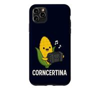Funny Concertina Corncertina Pun Cute Corn Playing Accordion Case for iPhone 11 Pro Max