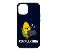 Funny Concertina Corncertina Pun Cute Corn Playing Accordion Case for iPhone 12/12 Pro