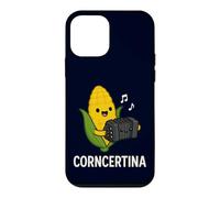 Funny Concertina Corncertina Pun Cute Corn Playing Accordion Case for iPhone 12 mini