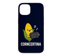 Funny Concertina Corncertina Pun Cute Corn Playing Accordion Case for iPhone 13