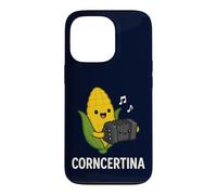 Funny Concertina Corncertina Pun Cute Corn Playing Accordion Case for iPhone 13 Pro