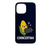 Funny Concertina Corncertina Pun Cute Corn Playing Accordion Case for iPhone 13 Pro Max