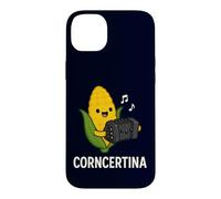 Funny Concertina Corncertina Pun Cute Corn Playing Accordion Case for iPhone 14 Plus