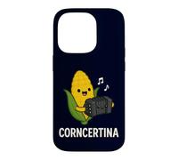 Funny Concertina Corncertina Pun Cute Corn Playing Accordion Case for iPhone 14 Pro