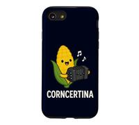 Funny Concertina Corncertina Pun Cute Corn Playing Accordion Case for iPhone SE (2020) / 7/8