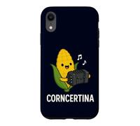 Funny Concertina Corncertina Pun Cute Corn Playing Accordion Case for iPhone XR