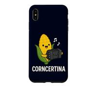 Funny Concertina Corncertina Pun Cute Corn Playing Accordion Case for iPhone XS Max
