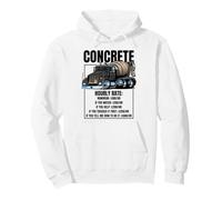 Funny Concrete Cement Truck Hourly Rate Cement Mixer Humor Pullover Hoodie
