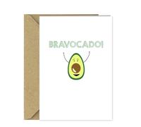 Funny Congratulations Card “Bravocado!” A5 Well Done Card for Exams, New Job, Driving Test or Any Achievement