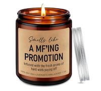 Funny Congratulations on Your Promotion Candle, New Beginnings Gifts Well Done New Job Gifts for Women Men, Congratulations Gift, Lavender Candle Gift for Colleagues Work Coworker Friends (Brown)