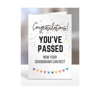 Funny Congratulations you've passed driving test card, gifts for men, women, him, her, presents for Christmas, Congrats, Joke, Just, now your grandmama can rest, A5-175_111