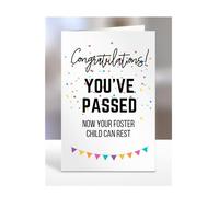 Funny Congratulations you've passed driving test card, gifts for men, women, him, her, presents for Christmas, Congrats, Joke, Just, now your foster child can rest, A5-175_91