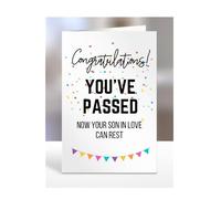 Funny Congratulations you've passed driving test card, gifts for men, women, him, her, presents for Christmas, Congrats, Joke, Just, now your son in love can rest, A5-175_184