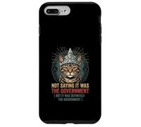 Funny Conspiracy Cat Tinfoil Hat Artwork Case for iPhone 7 Plus/8 Plus