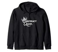 Funny Conspiracy Queen UFO Tin Foil Hat Zip Hoodie