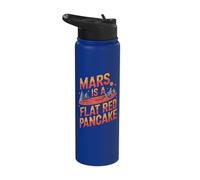 Funny Conspiracy Theory Flat Mars Society Stainless Steel Insulated Water Bottle