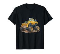 Funny Construction Digger Monster Truck Drip Mud Worksite T-Shirt