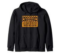 Funny Construction Low Tolerance For Stupid People Zip Hoodie