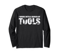 Funny Construction Worker Work with A Bunch of Tools Long Sleeve T-Shirt