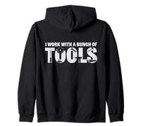 Funny Construction Worker Work With A Bunch Of Tools Zip Hoodie