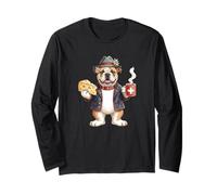 Funny Continental Bulldog Dog Coffee Cheese Switzerland Flag Long Sleeve T-Shirt