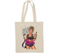 Funny Contrast Between Fitness and Rum Natural Cotton Tote Bag White