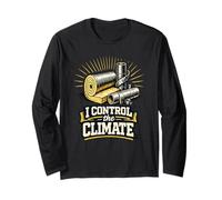 Funny Control The Climate Industrial Insulation Worker Long Sleeve T-Shirt