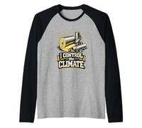 Funny Control The Climate Industrial Insulation Worker Raglan Baseball Tee
