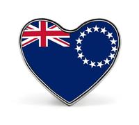 Funny Cook Islands Flag Pins Badges Square/Circle/Heart-Shaped Brooch For Women And Men Lapel Pins Backpack Jacket Hat Bag Novelty Accessories Gifts