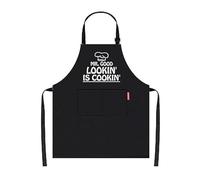Funny Cooking Aprons for Men and Women Chef, Adjustable BBQ Grill Apron with Pockets, Unisex Cooking Apron with Double Pocketfor Birthday, Thanksgiving, Christmas Gifts for Wife, Husband