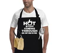 Funny Cooking Grilling BBQ Aprons for Men, Adjustable Chef Kitchen Apron with 2 Pockets, Birthday Fathers Day Gift for Men, Him, Dad,Grandad