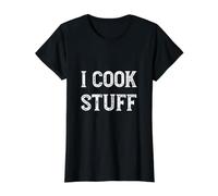 Funny Cooking I Cook Stuff Value Graphic T-Shirt, Women, Black, L