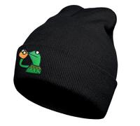 Funny Cool Beanie Anime Cute Goth Emo Knit Hat for Men and Women, Frog, One size