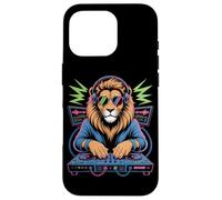Funny Cool Dj Lion Mixing Beats Case for iPhone 16 Pro