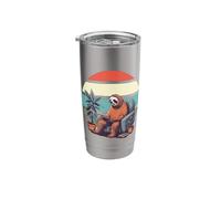 Funny Cool Gaming Sloth on Couch Video Games Chilling Animal Stainless Steel Insulated Tumbler