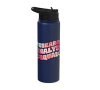Funny Cool Meme Market Research Analyst Shirt Stainless Steel Insulated Water Bottle