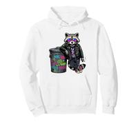 Funny Cool Raccoon 80s Vintage Retro Animal 1980s Pullover Hoodie