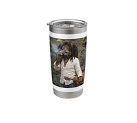 Funny Cool Rasta Cat Retro Reggae Meme Stainless Steel Insulated Tumbler