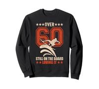 Funny Cool Surfer Dude Surfboard 60 Year Old Surfing Quotes Sweatshirt