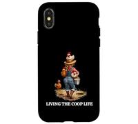 Funny COOP Life Designs for Chicken Keeper Farm Woman Case for iPhone X/XS